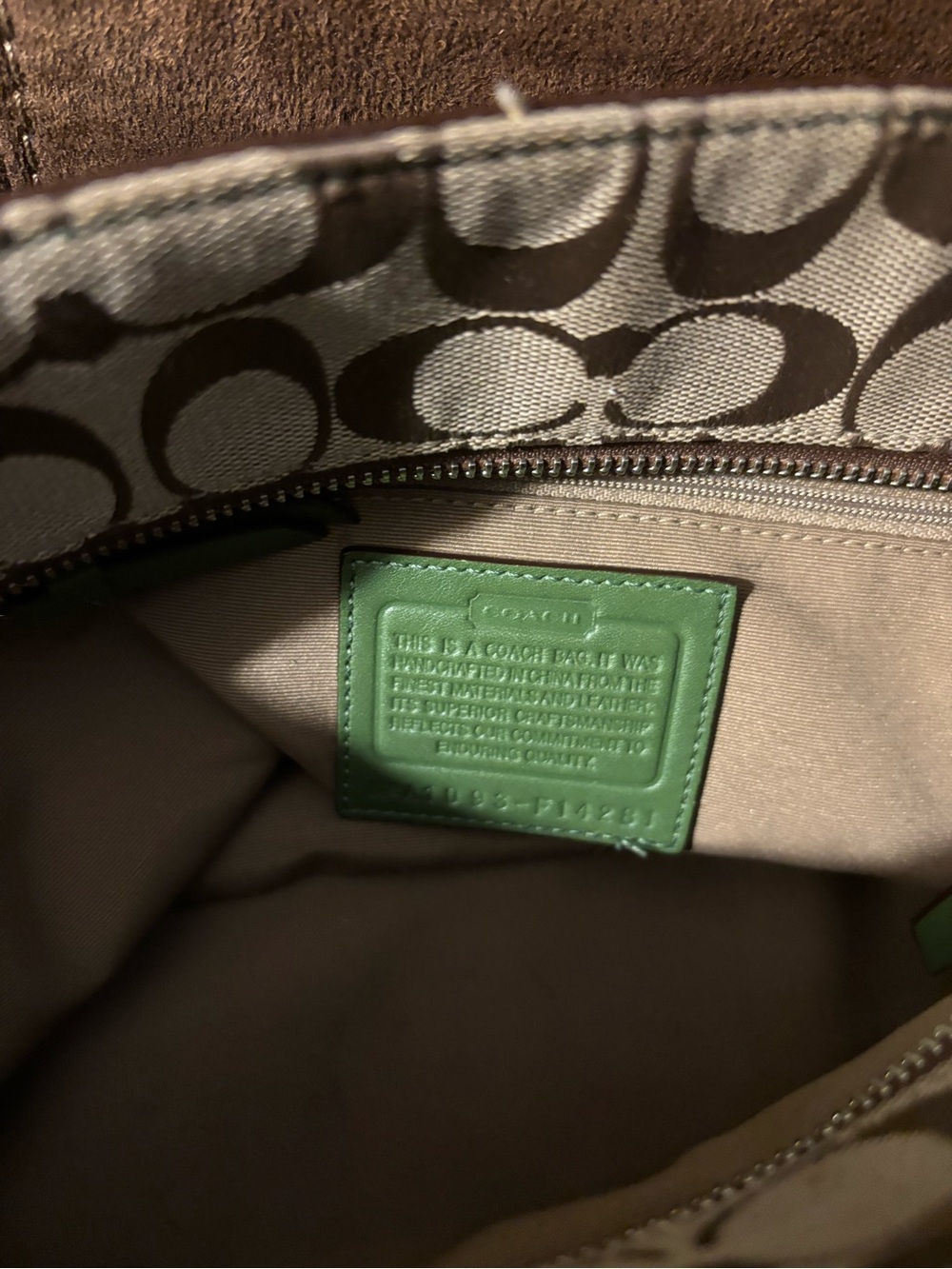Coach Signature Pleated East-West Gallery Tote - Picture 4 of 4
